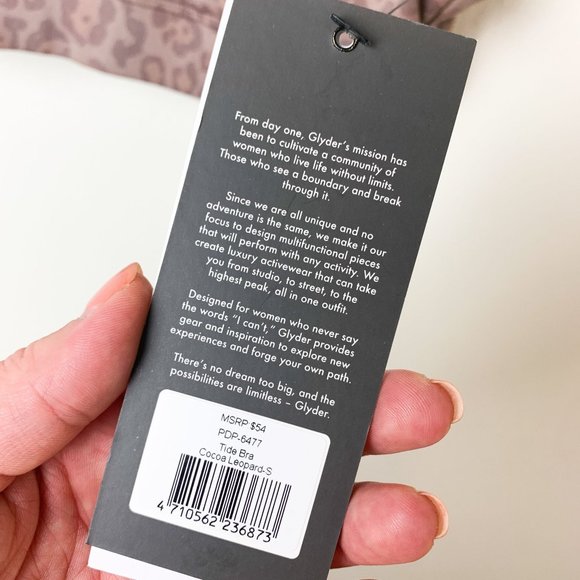 Glyder Tide Bra Top Cocoa Leopard S - Picture 3 of 7